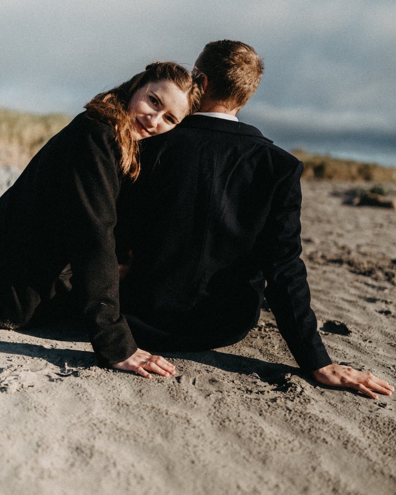Alina & Erik — sea breeze, Bull Island, Dublin Bay