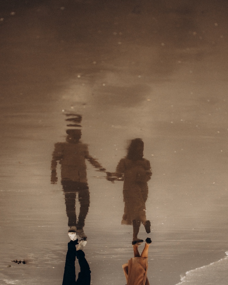 Alok — sunset silhouette maternity, Bull Island, Dublin Bay