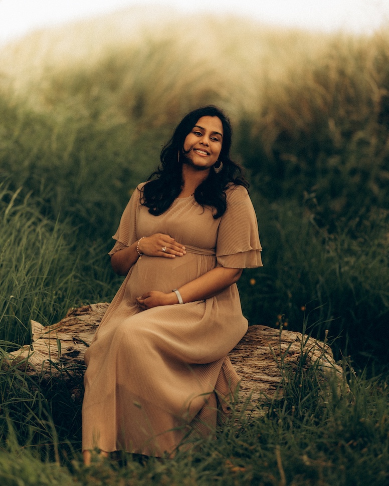 Alok — baby bump by the sea, Bull Island, Dublin Bay