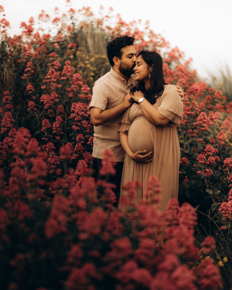Alok — golden hour maternity, Bull Island, Dublin Bay