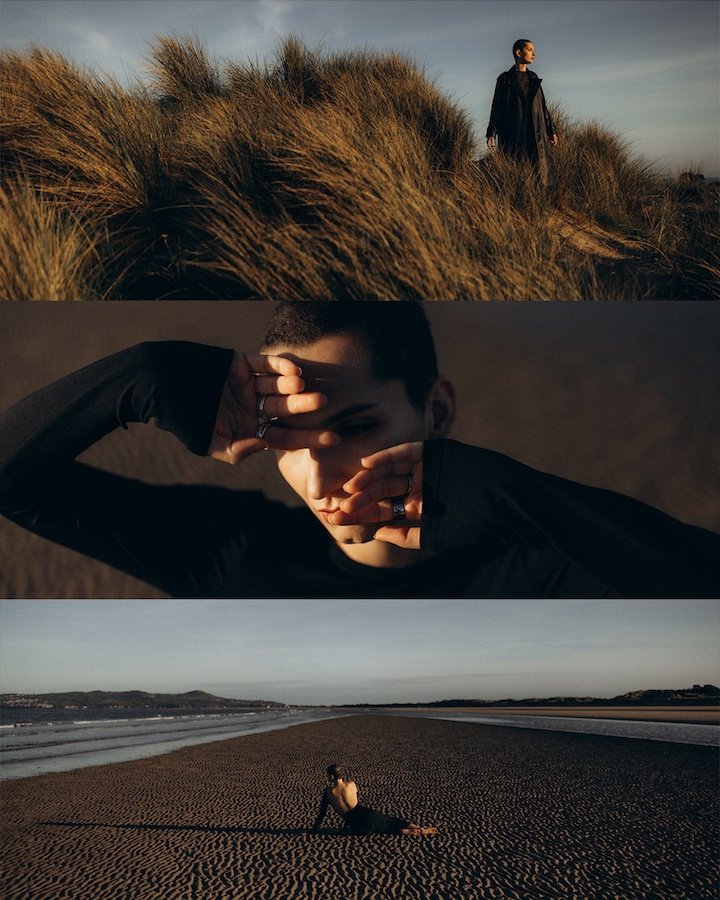 Anna — beach portrait, Irish coast