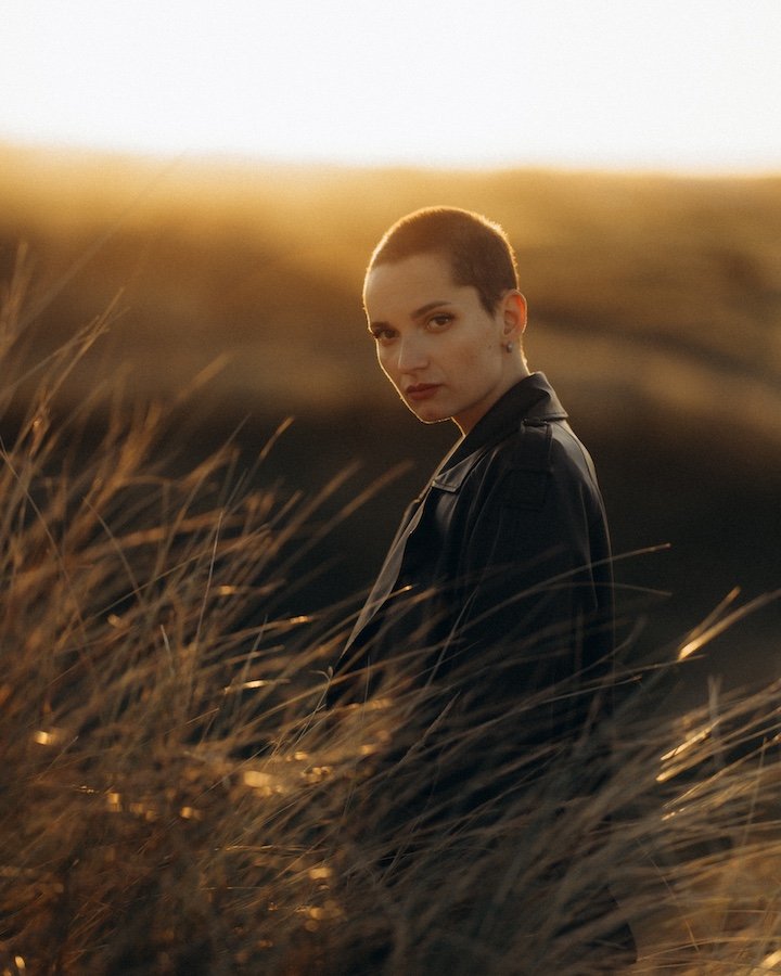 Anna — evening portrait, Irish coast