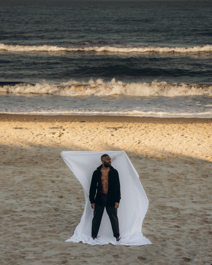 Black Paddy — portrait on the strand, Brittas Bay