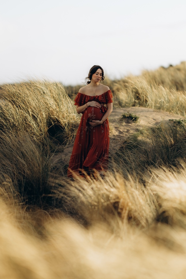 maternity session — golden hour beach maternity, Brittas Bay, Co. Wicklow