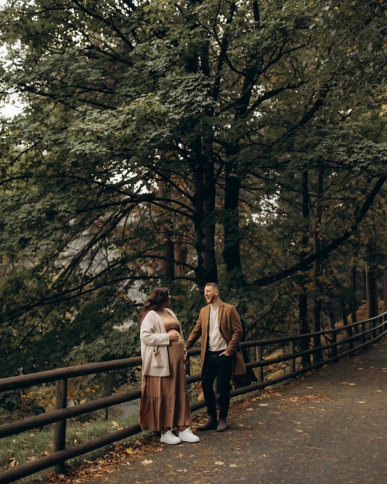 Maternity session portrait at Glendalough, Wicklow Mountains, Ireland