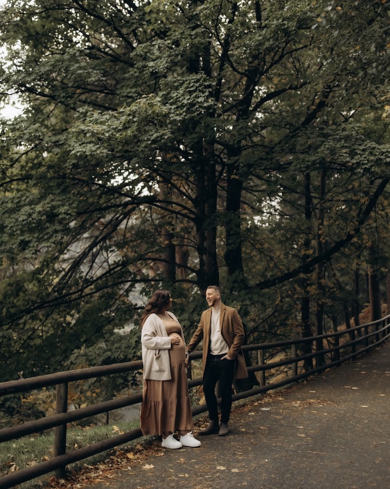 Maternity session portrait at Glendalough, Wicklow Mountains, Ireland