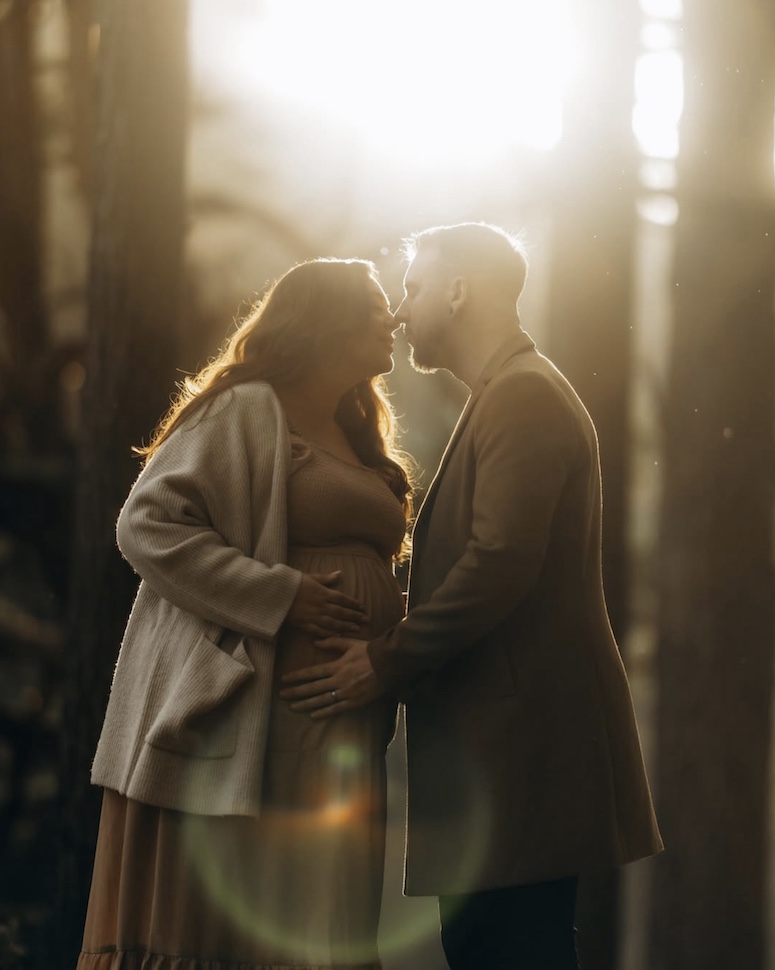 Ebony & Ryan — woodland maternity portrait, Glendalough, Co. Wicklow