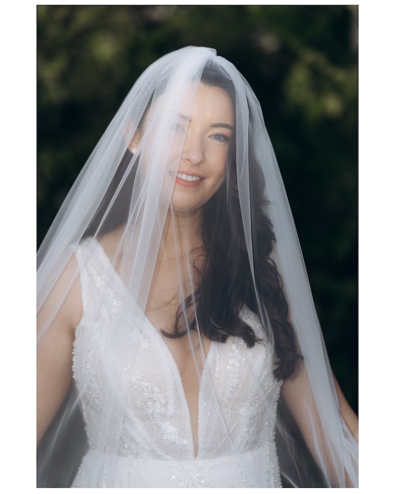 Emma and Keith — wedding couple in the Ballybeg House gardens, Co. Wicklow