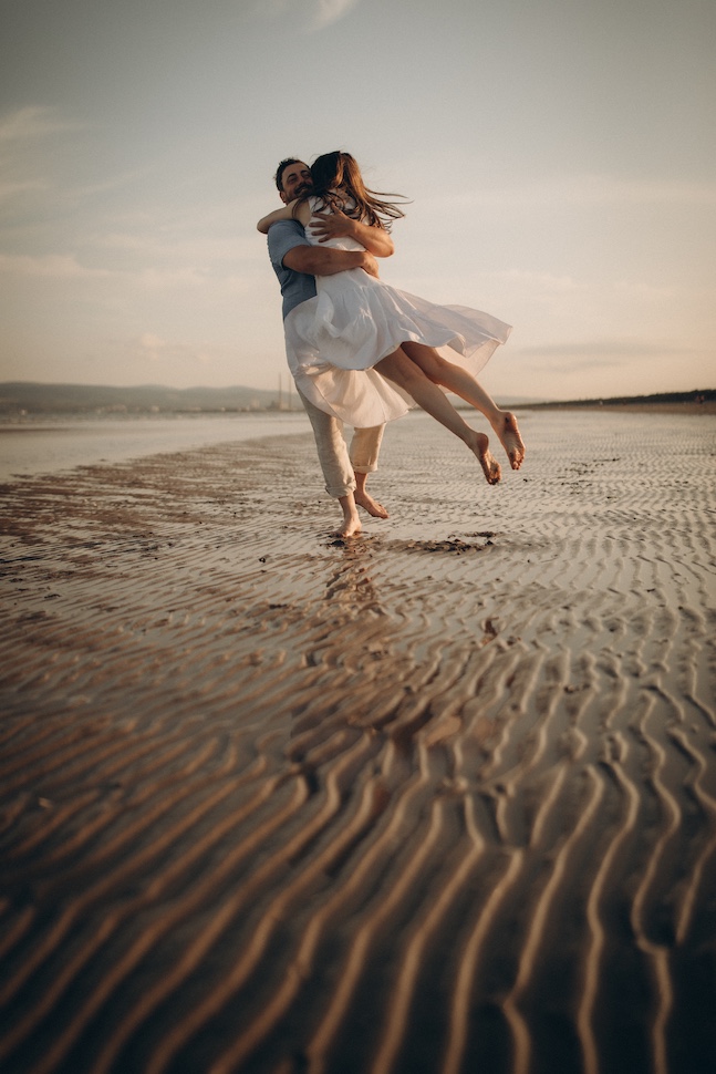 Gabi & Vasi — Dublin Bay portrait, Bull Island, Dublin Bay