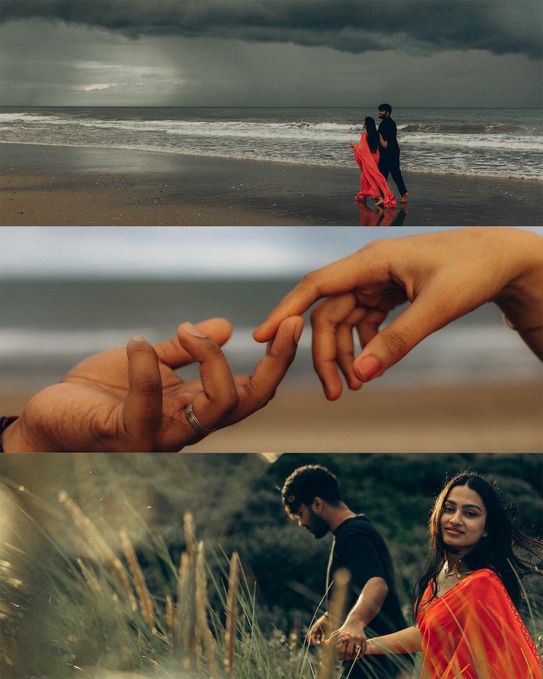 Jay & Bhoomika — wild beach couple, Brittas Bay, Co. Wicklow