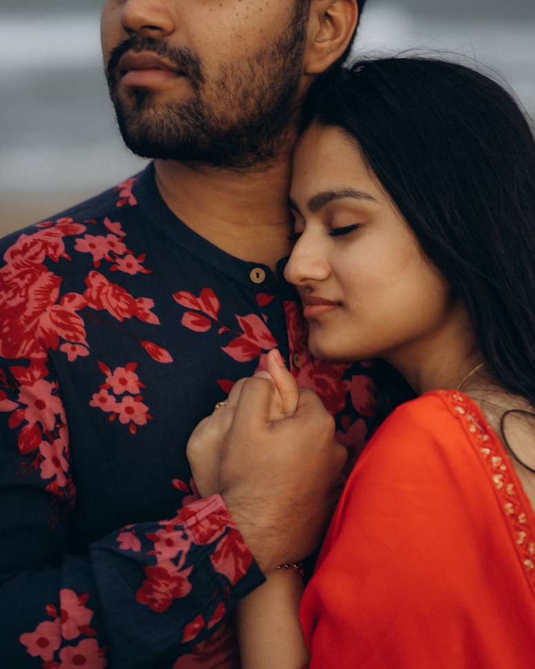 Jay & Bhoomika — Atlantic beach couple, Brittas Bay, Co. Wicklow