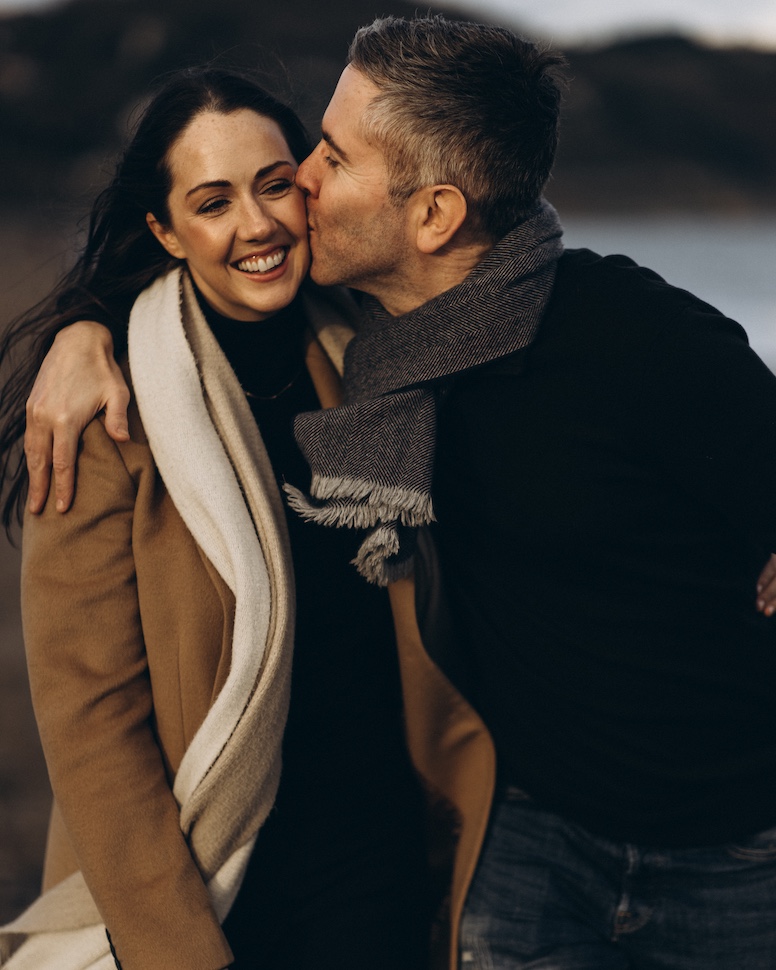 Jolene and Stephen at Killiney Beach — love story couples photography, South Dublin