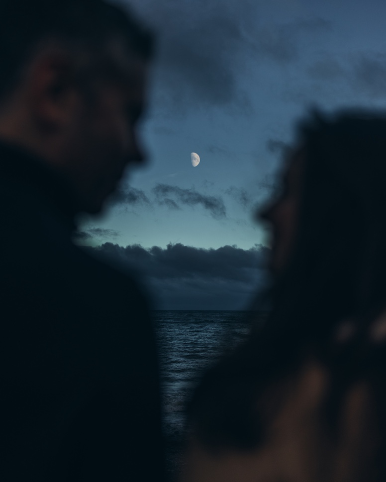 Golden hour portrait at Killiney Beach, Co. Dublin — love story photographer Ireland