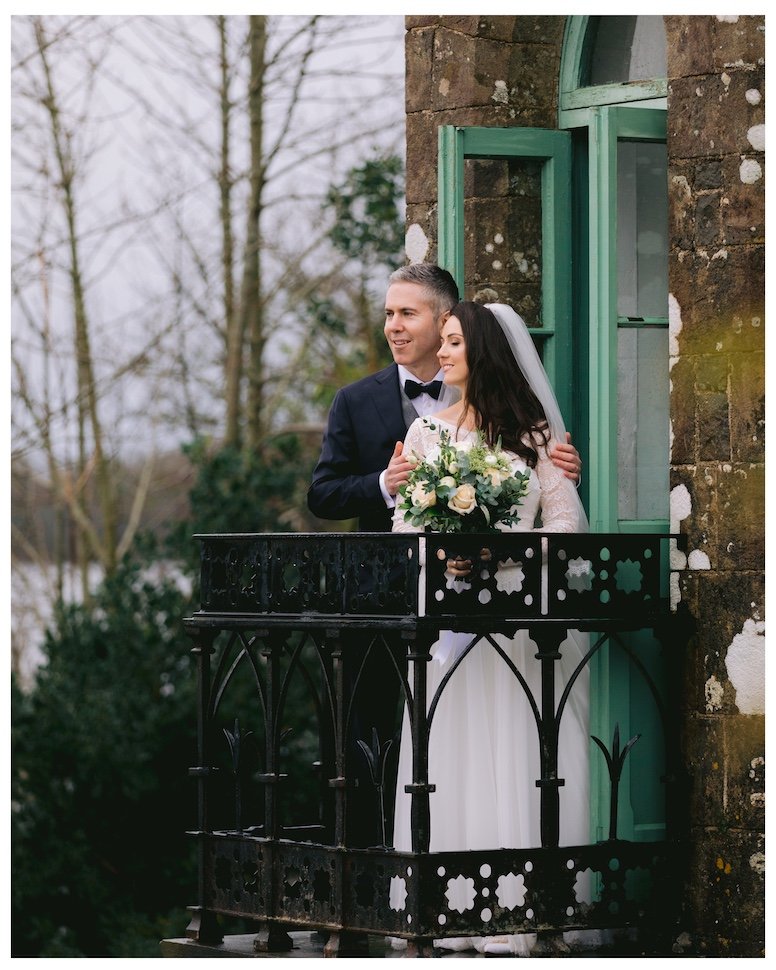 Castle grounds wedding portrait — Lough Rynn, Co. Leitrim