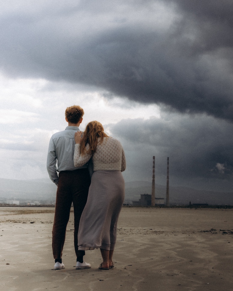 Juliette & Cian — dune landscape engagement, Bull Island, Dublin Bay