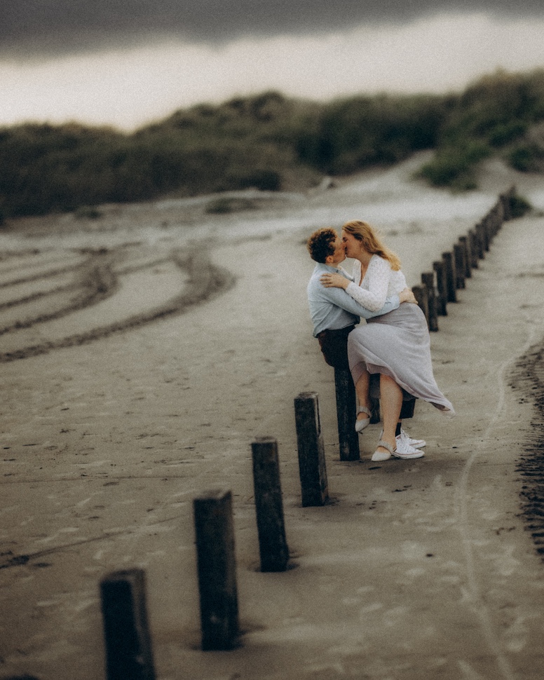 Juliette & Cian — tidal flat portrait, Bull Island, Dublin Bay