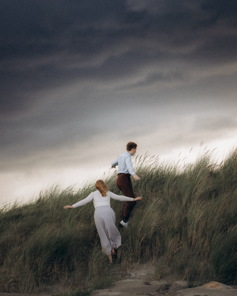 Juliette & Cian — engagement walk by the sea, Bull Island, Dublin Bay