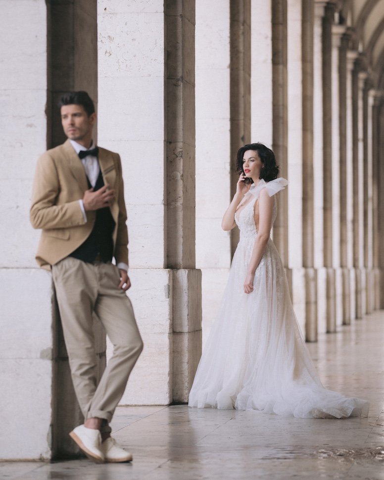 Oksana and Alex — evening portraits, Lisbon wedding photography
