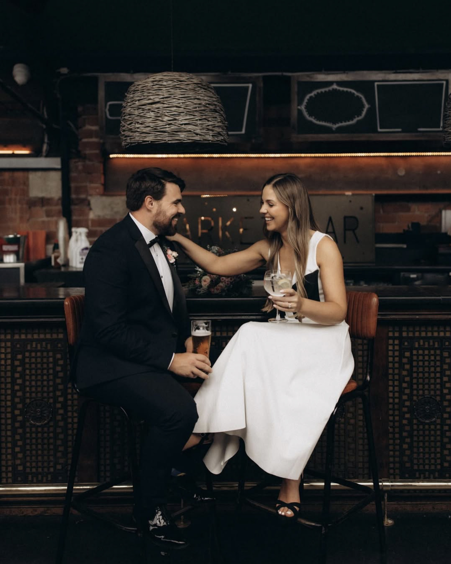 Rachel & James — city streets wedding portrait, Dublin city centre