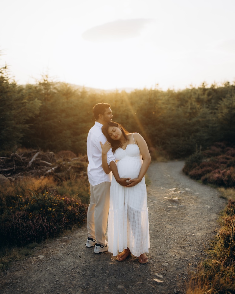 Rachita and Sid — Wicklow Mountains maternity session near Guinness Lake