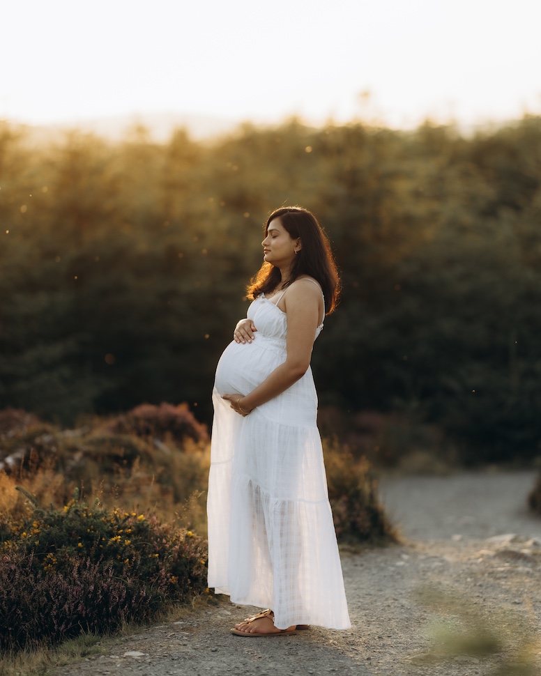 Rachita & Sid — Guinness Lake couple expecting, Wicklow Mountains near Guinness Lake
