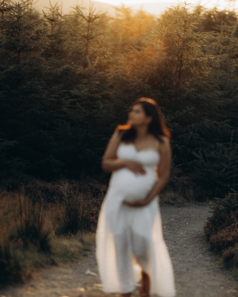 Rachita & Sid — Lough Tay expecting couple, Wicklow Mountains near Guinness Lake