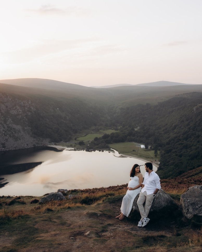 Rachita & Sid — Wicklow Mountains couple expecting, Wicklow Mountains near Guinness Lake