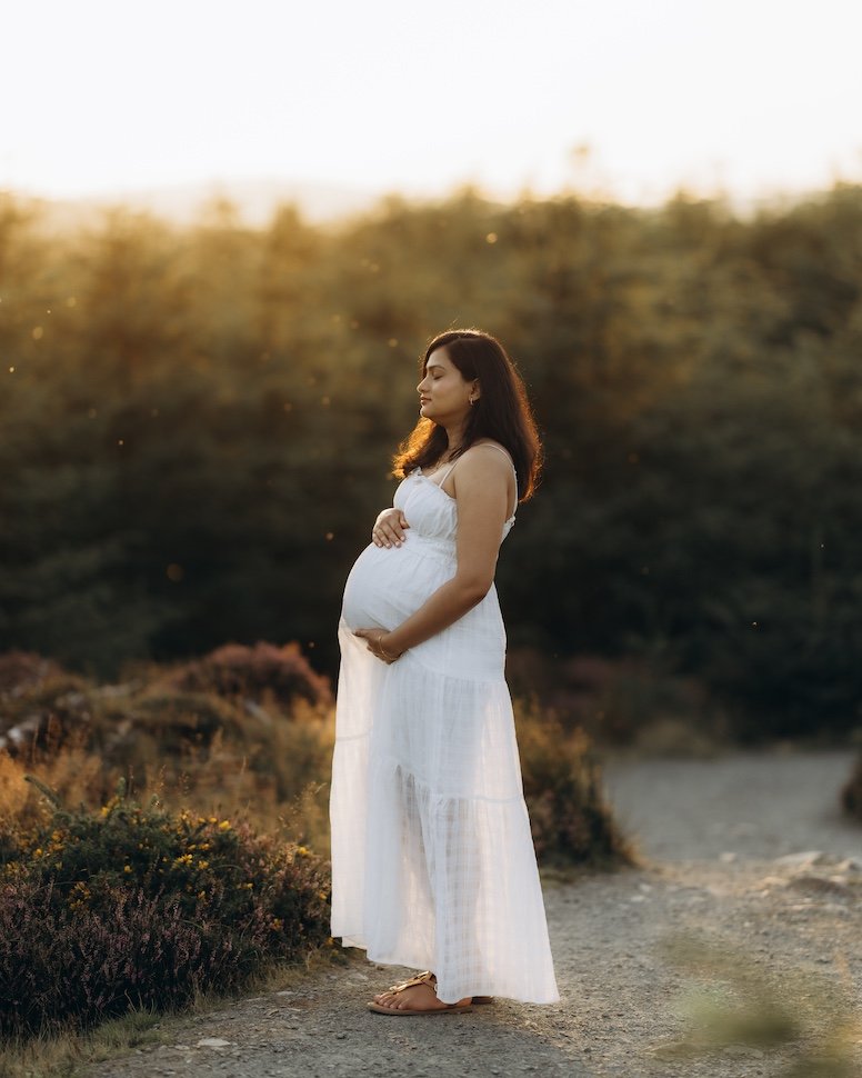 Rachita & Sid — Guinness Lake couple expecting, Wicklow Mountains near Guinness Lake