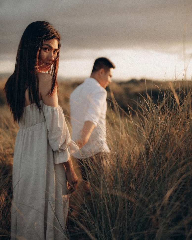 Rikki & Kaye — tidal flat portrait, Bull Island, Dublin Bay
