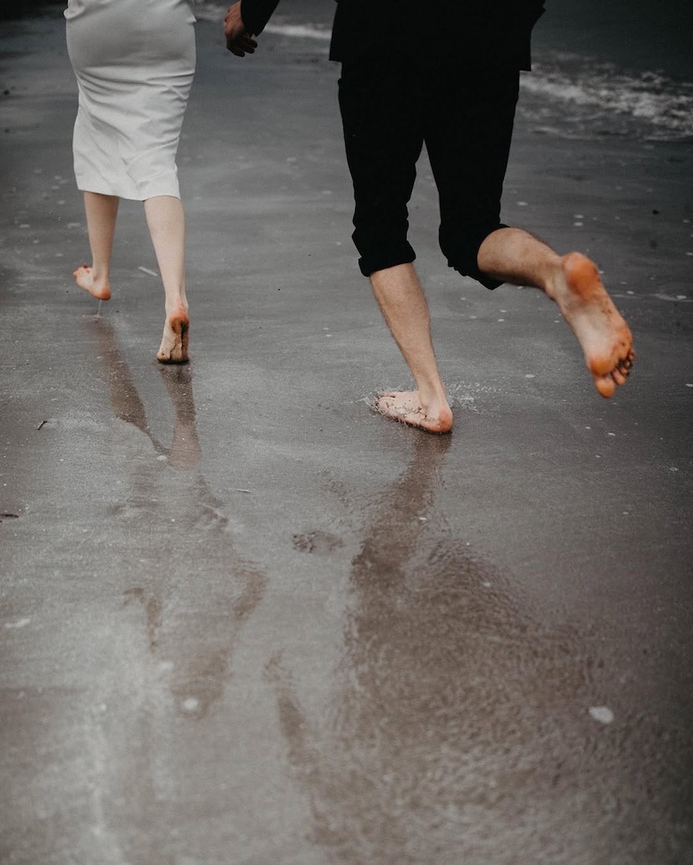 Sasha & Rafal — salt marsh couple portrait, Bull Island, Dublin Bay