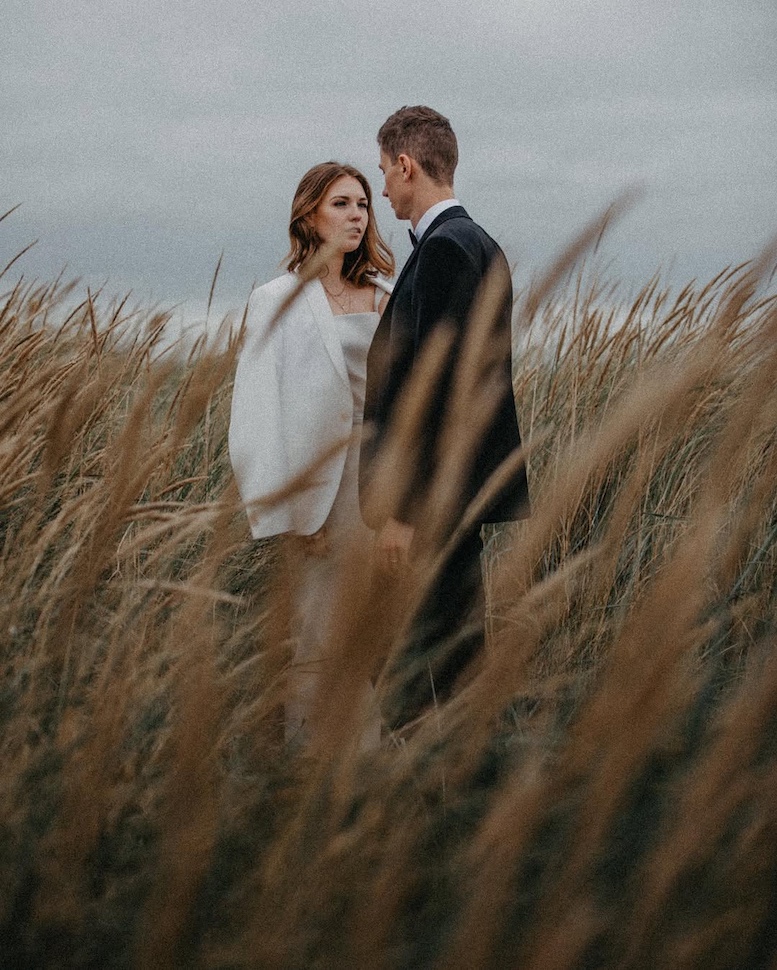 Sasha & Rafal — golden hour Bull Island couple, Bull Island, Dublin Bay