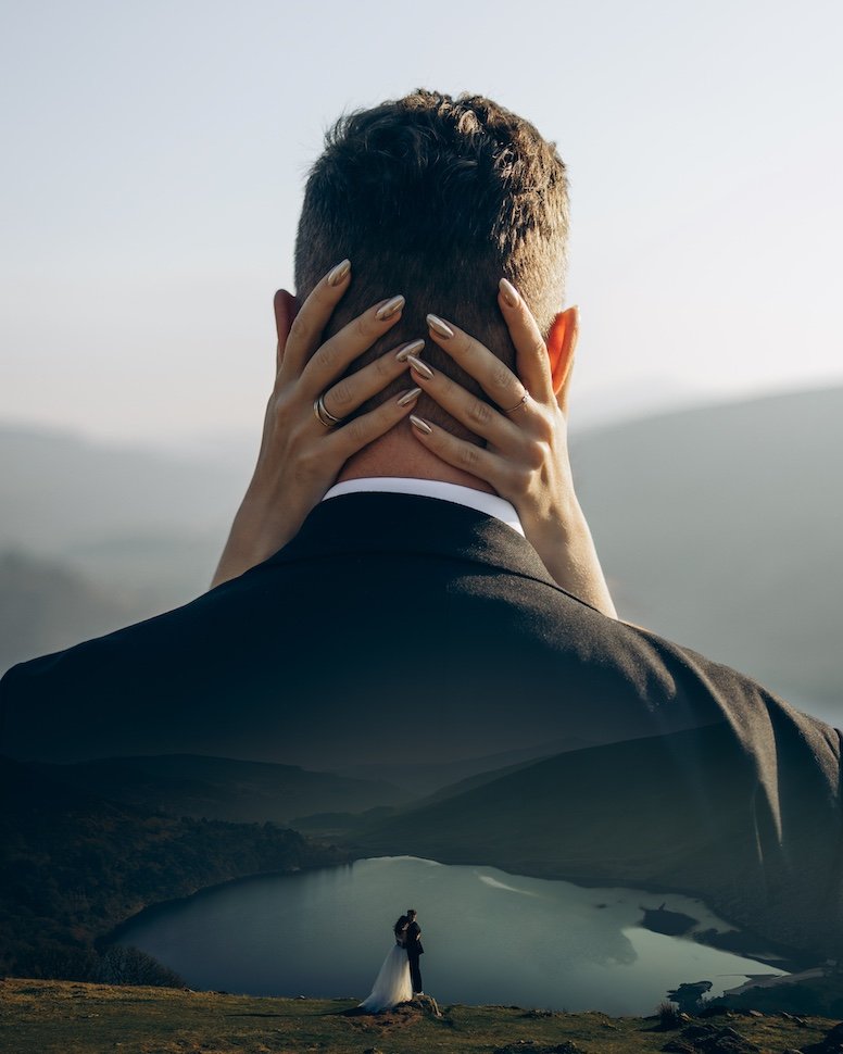 Sasha and Rafał on the Wicklow ridge — intimate elopement photographer Ireland