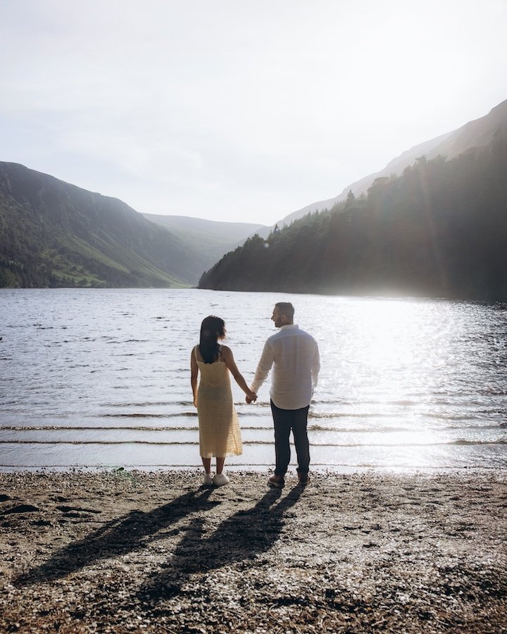 Sona & Chiragh — open hillside maternity portrait, Wicklow