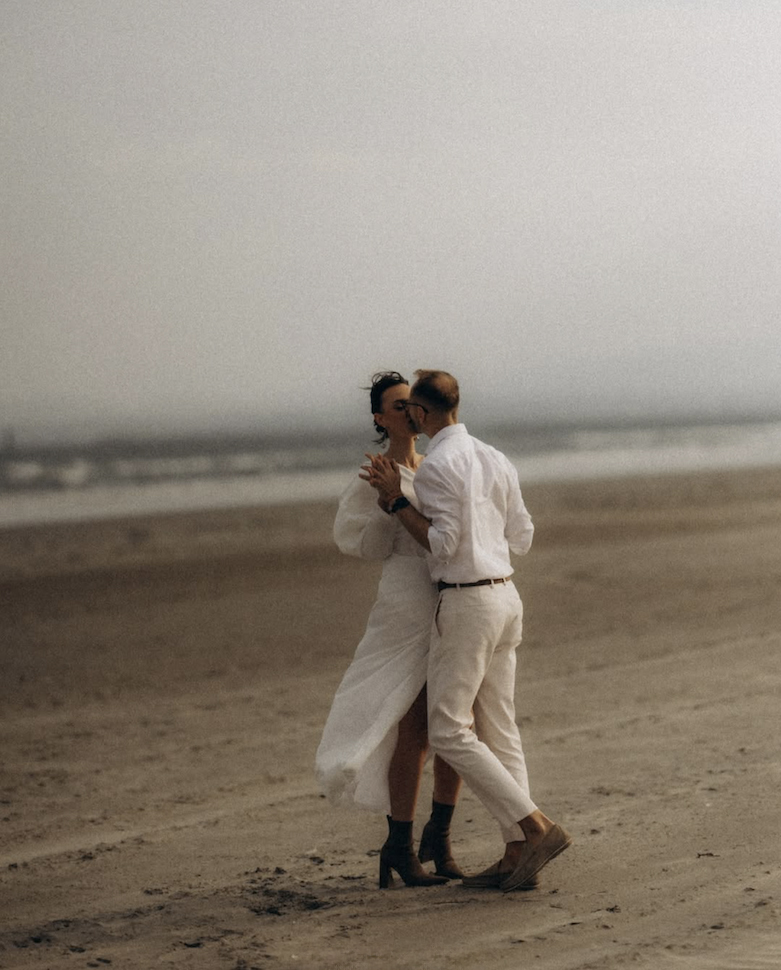 Zoya & Alex — Bull Island sunset portrait, Bull Island, Dublin Bay