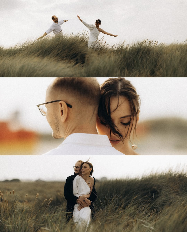 Zoya & Alex — coastal evening couple, Bull Island, Dublin Bay