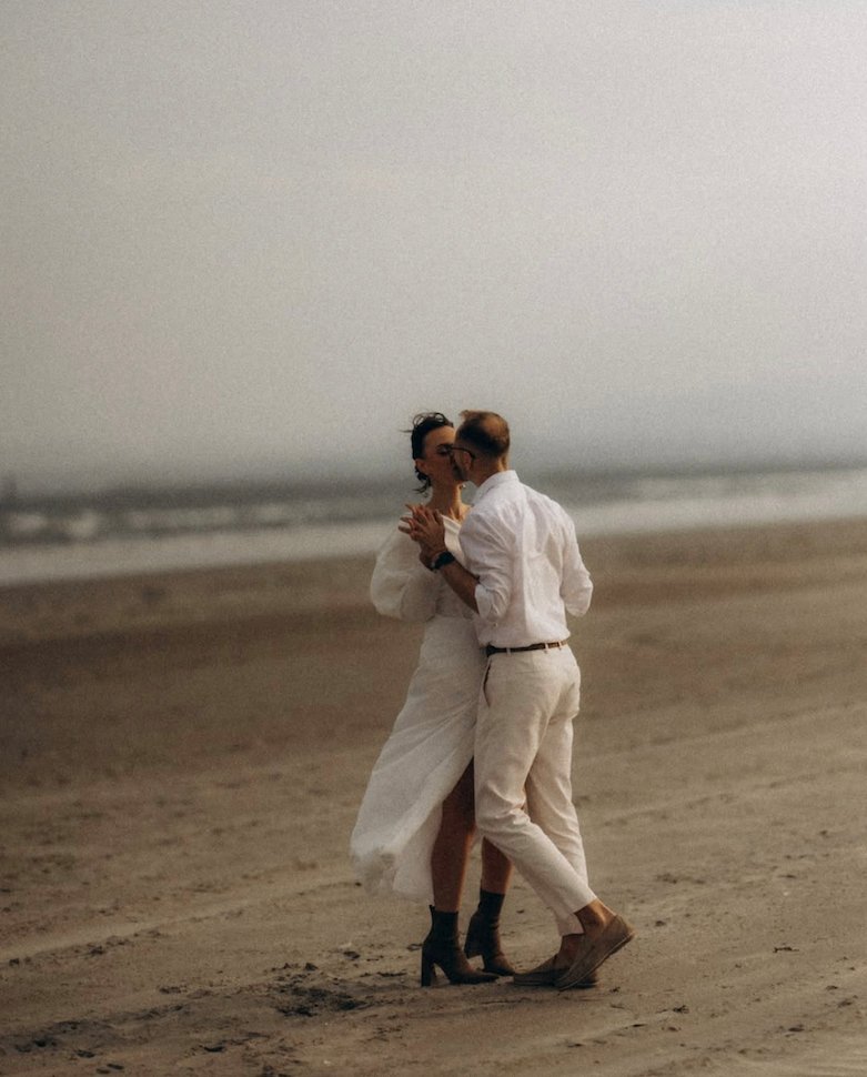 Zoya & Alex — Bull Island sunset portrait, Bull Island, Dublin Bay