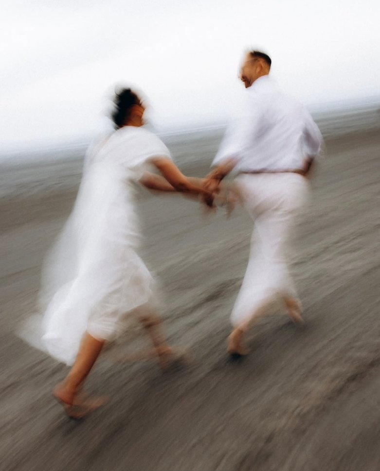 Zoya & Alex — coastal couple golden light, Bull Island, Dublin Bay