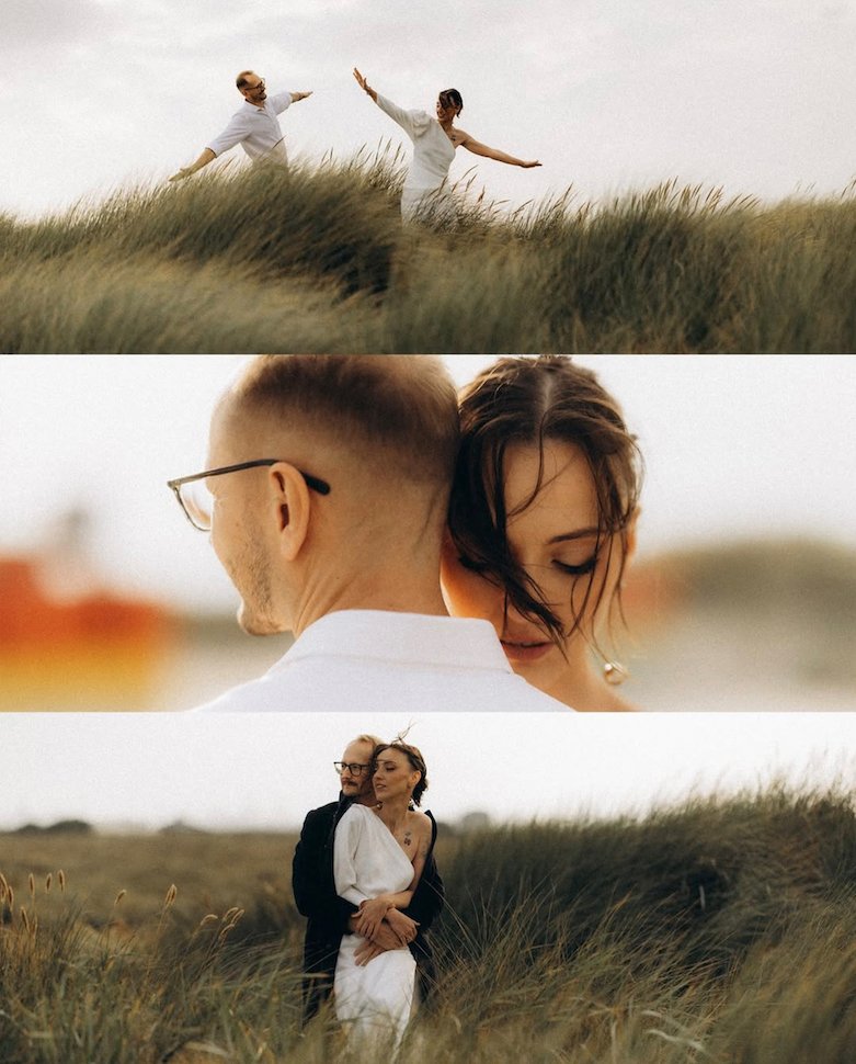 Zoya & Alex — coastal evening couple, Bull Island, Dublin Bay