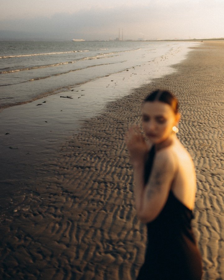Zoya portrait Howth Cliff Walk Dublin — cliff edge, sea wind, open sky