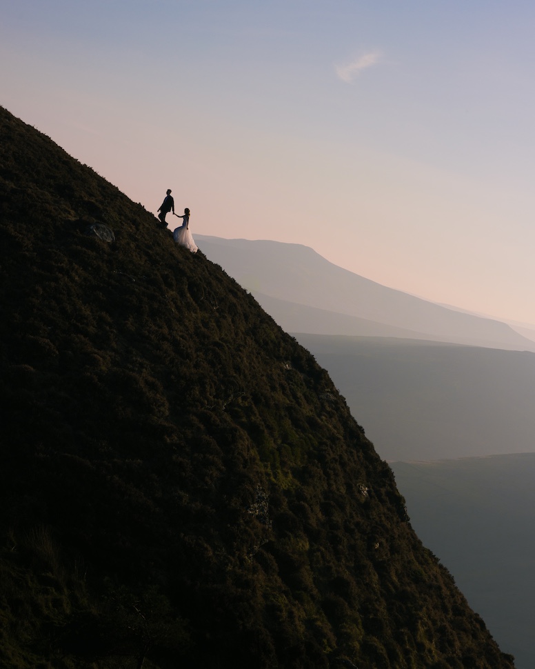 Wedding on Irish hillside